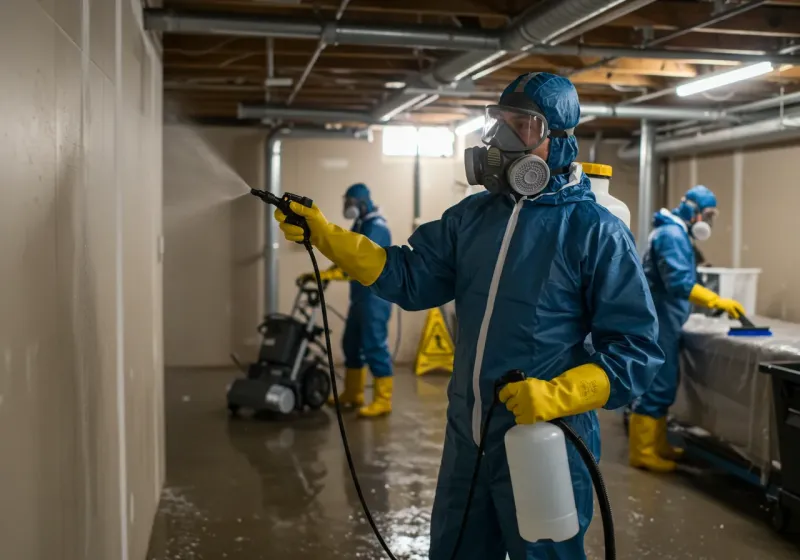 Basement Sanitization and Antimicrobial Treatment process in Rancho Penasquitos, CA