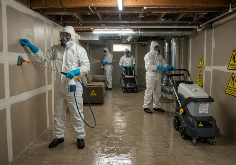 Basement Moisture Removal and Structural Drying process in Rancho Penasquitos, CA